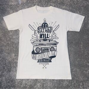 Atmosphere merch Tee shirt Unisex Small lyric from Modern Man's Hustle
